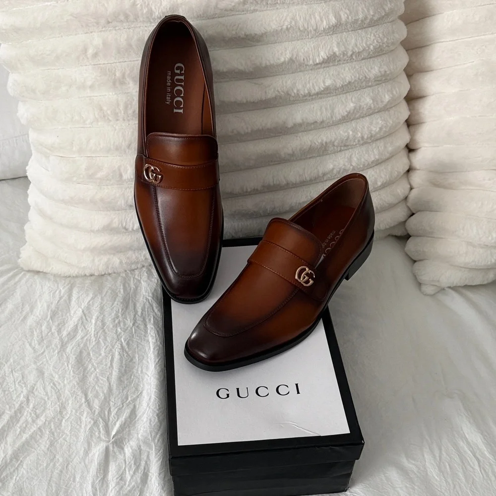 Gucci Men's Rich Brown Slip-Ons. Amazing Quality!!! Men’s size 12! - Picture 1 of 6